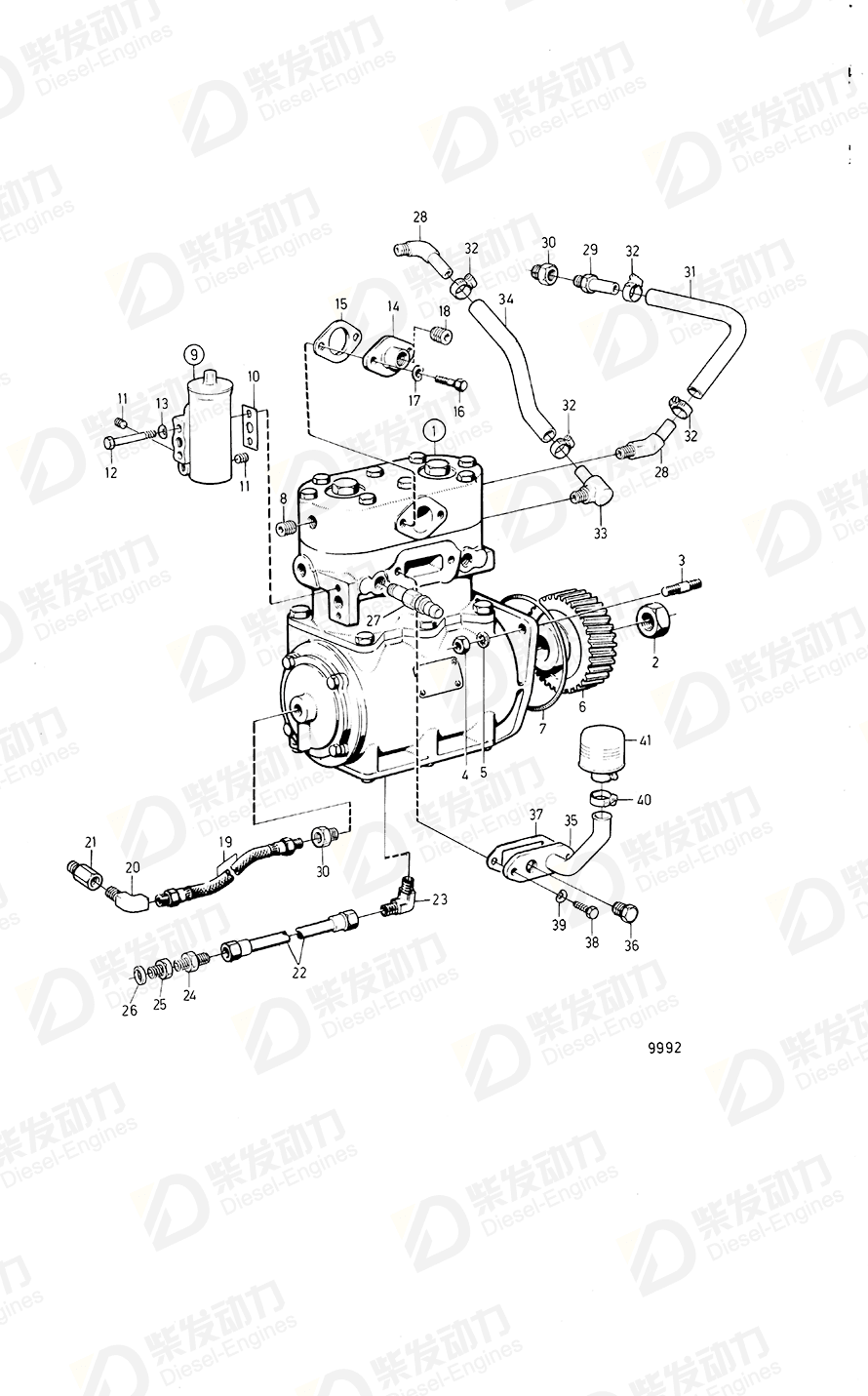 volvo penta Shut-off cock 947894 Drawing volvo penta Shut-off cock 947894 Drawing